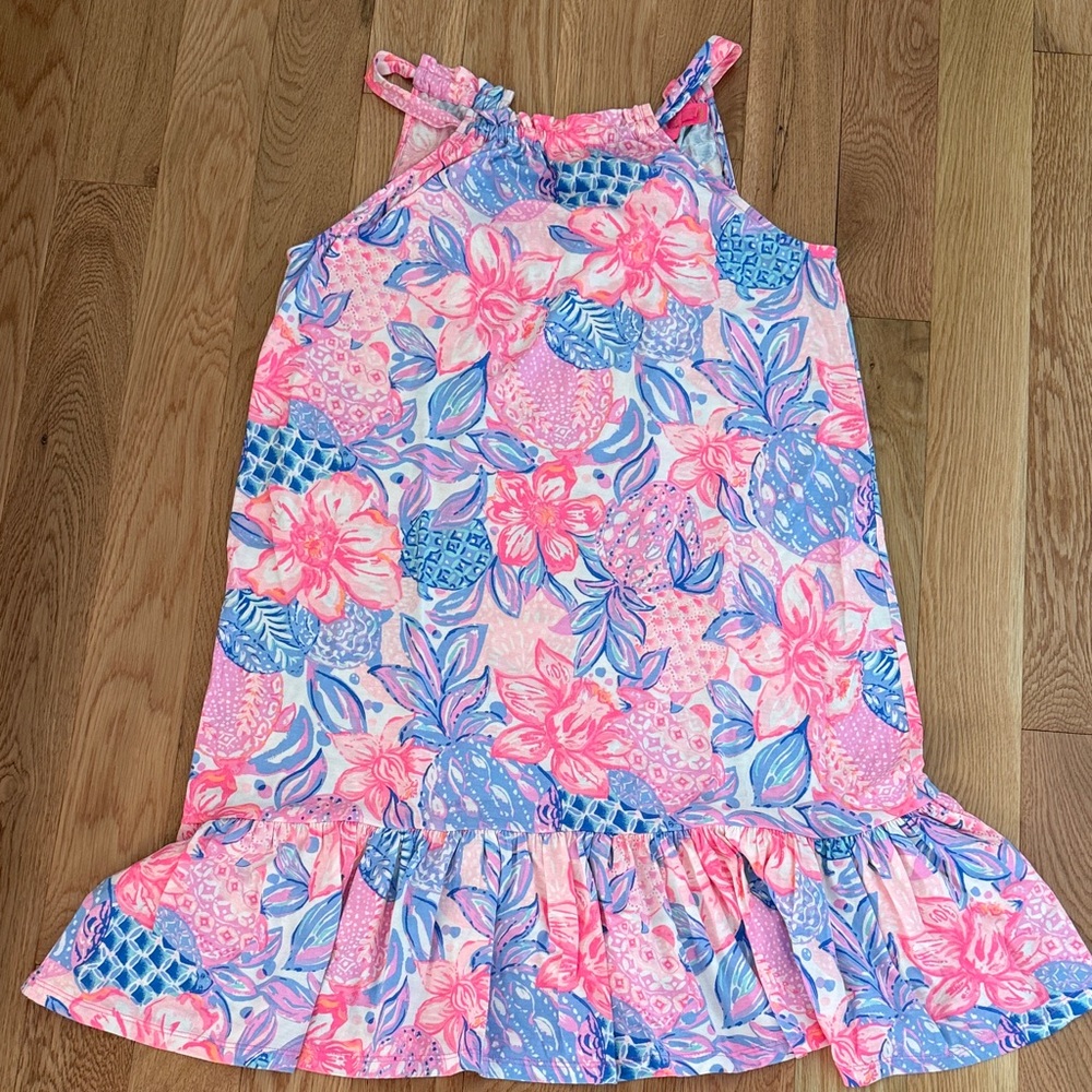 EUC Lilly Pulitzer Saira Floral Pink and Blue Dress. - Picture 5 of 7